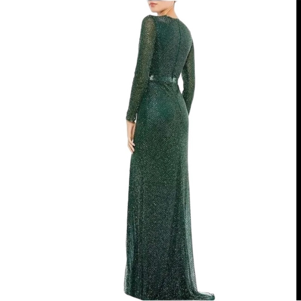 Mac Duggal Beaded Embellished Formal Maxi Gown Dress Size 10 - Picture 2 of 12
